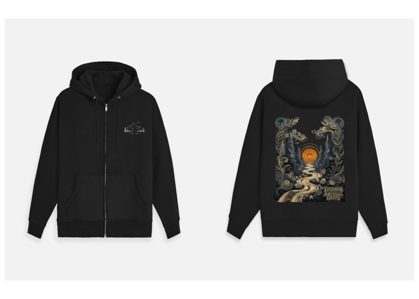 Legends of the Abyssal Deeps: Forgotten Realms Edition | Premium 400 GSM Zip Hoodie
