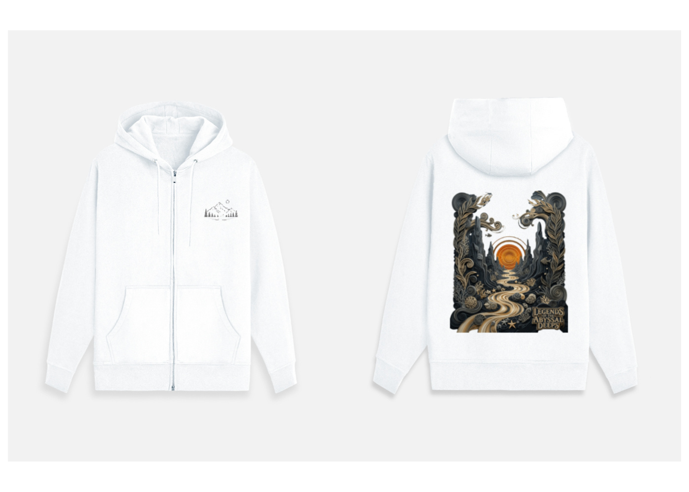 Legends of the Abyssal Deeps: Forgotten Realms Edition | Premium 400 GSM Zip Hoodie