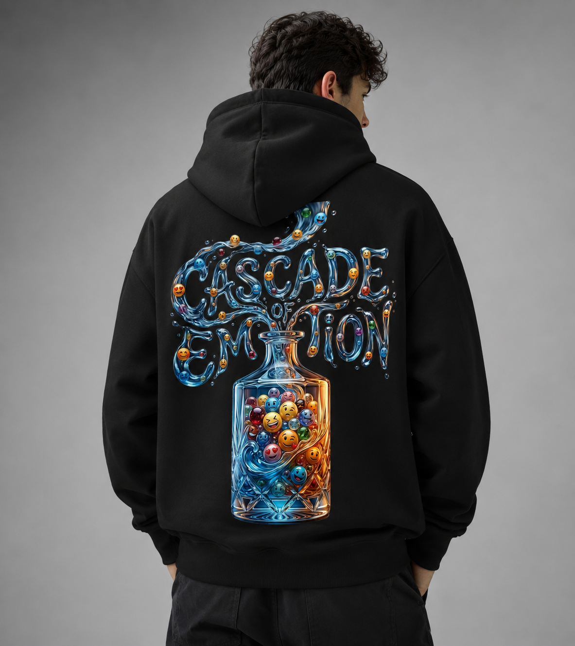 Cascade of Emotion: Creative Flow Edition | Premium 400 GSM Zip Hoodie