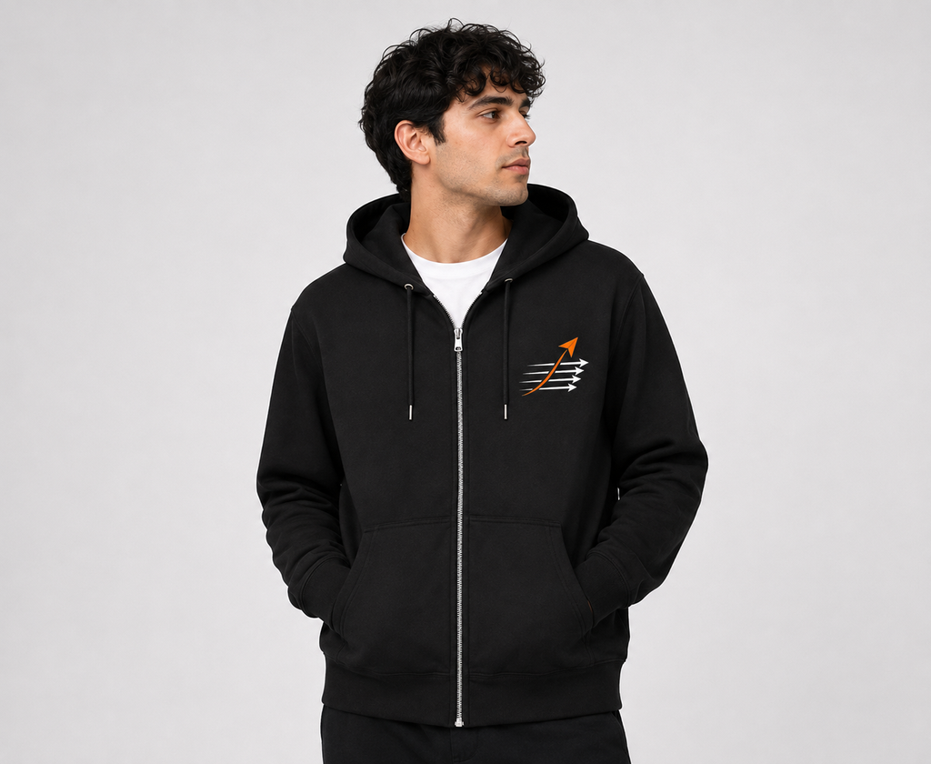 Focus Create Elevate: Bauhaus Abstract Edition | Premium 400 GSM Zip Hoodie