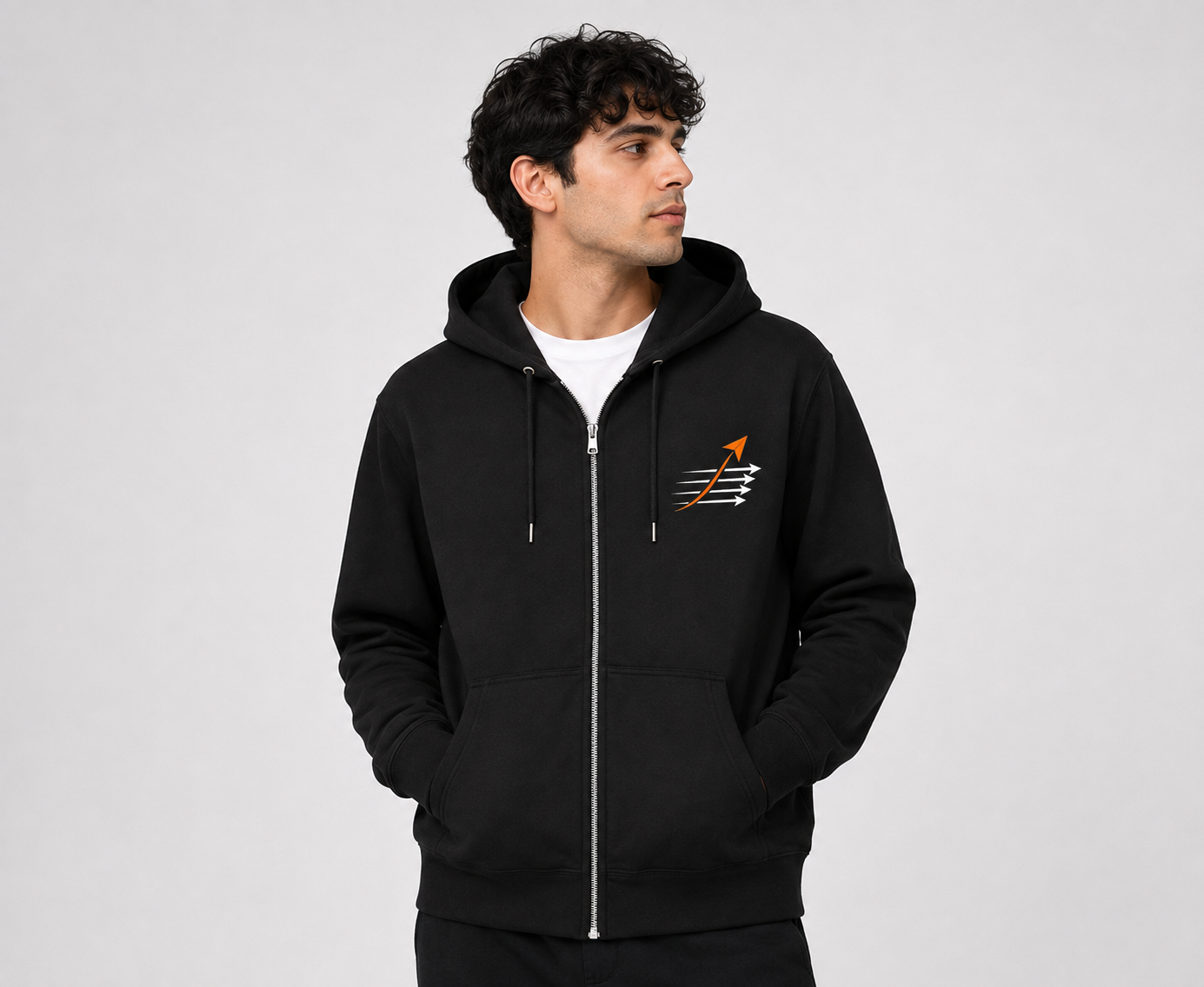 Focus Create Elevate: Bauhaus Abstract Edition | Premium 400 GSM Zip Hoodie