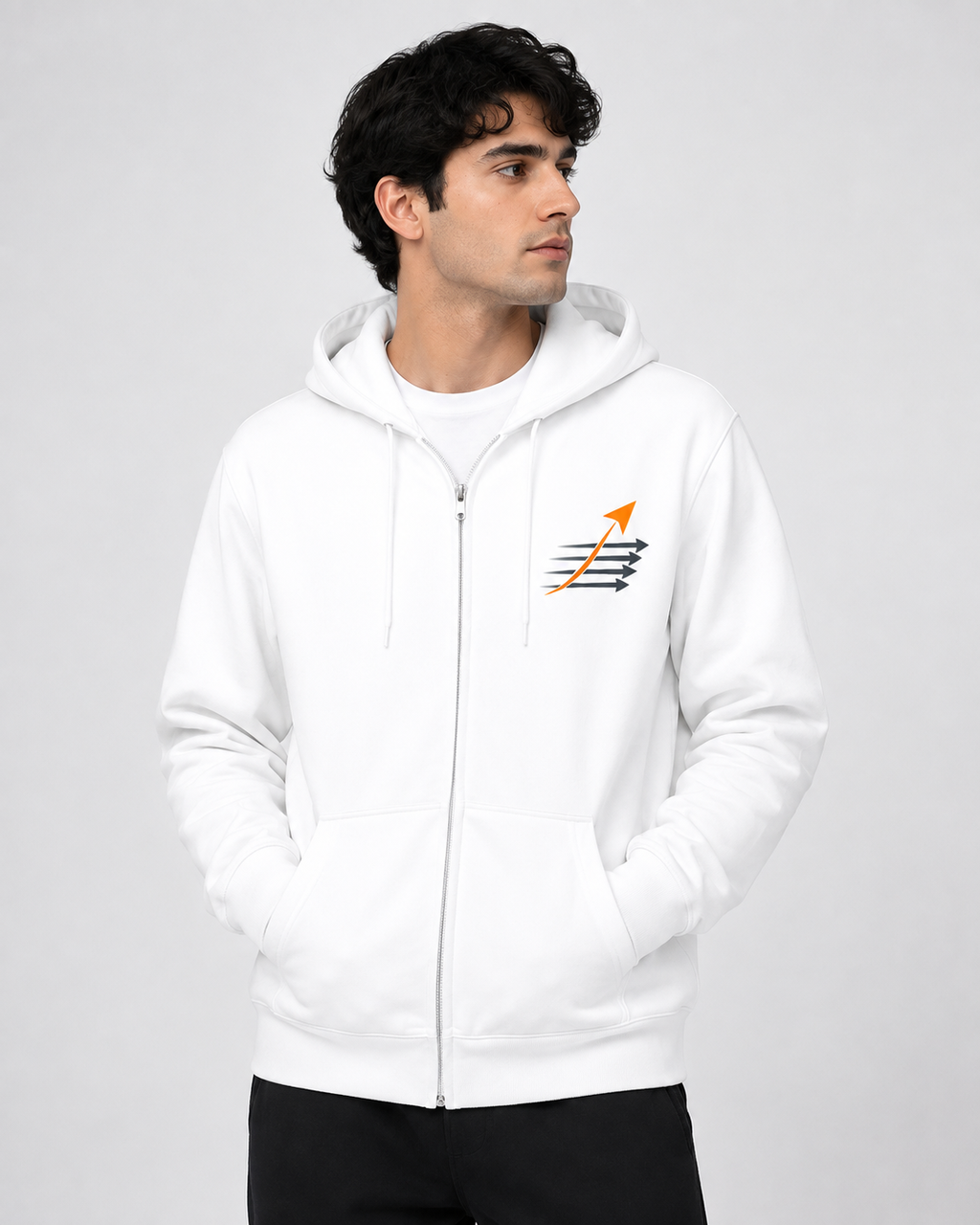 Focus Create Elevate: Bauhaus Abstract Edition | Premium 400 GSM Zip Hoodie