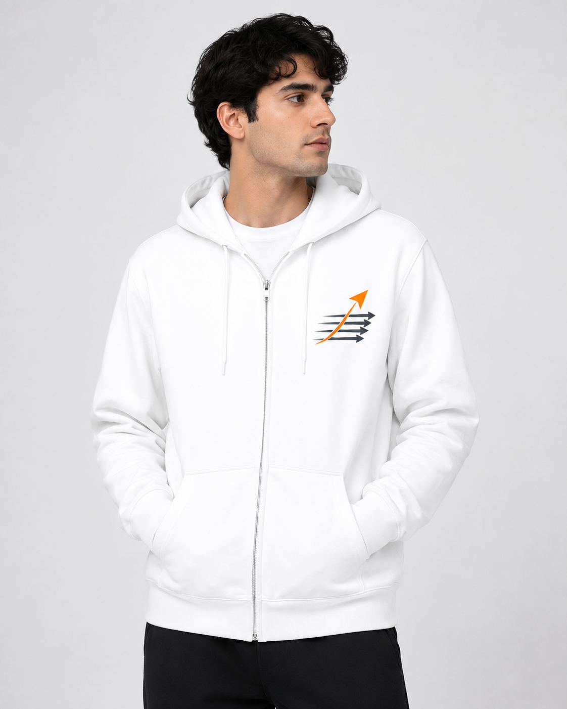 Focus Create Elevate: Bauhaus Abstract Edition | Premium 400 GSM Zip Hoodie