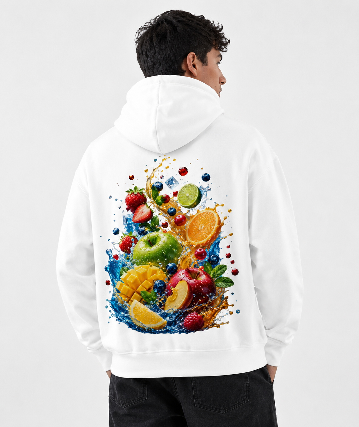 Nature's Splash: Fruit Fusion Edition | Premium 400 GSM Zip Hoodie