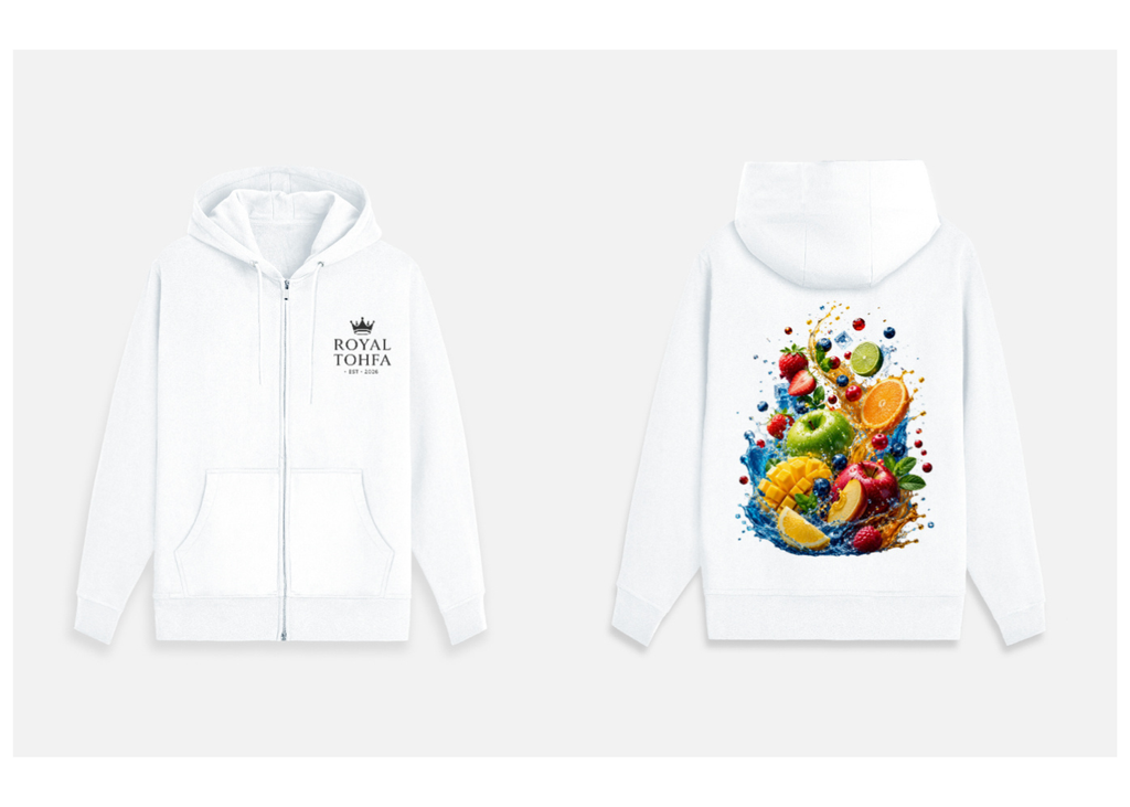 Nature's Splash: Fruit Fusion Edition | Premium 400 GSM Zip Hoodie