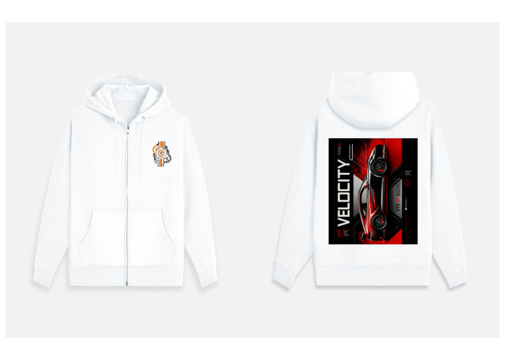 Velocity: Racing Spirit Edition | Premium 400 GSM Zip Hoodie