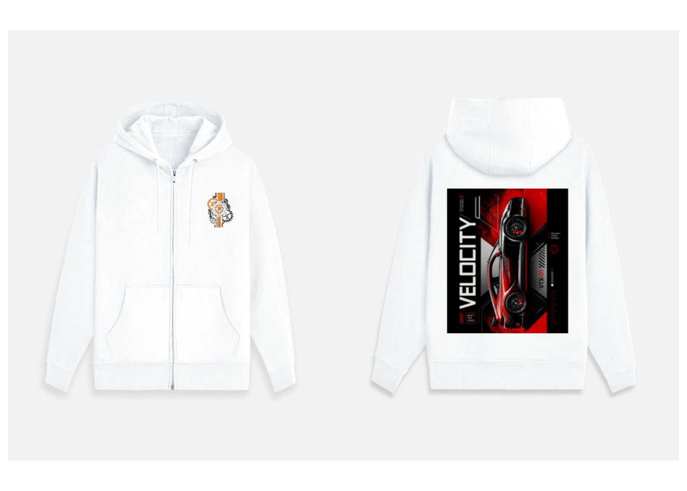 Velocity: Racing Spirit Edition | Premium 400 GSM Zip Hoodie
